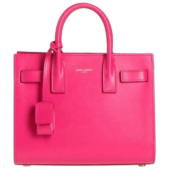 Saint Laurent Handbags - Saint Laurent Pink Leather Tote Bag